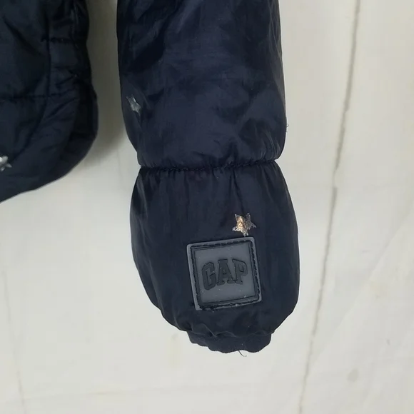 Gap blue star puffer hooded jacket coat